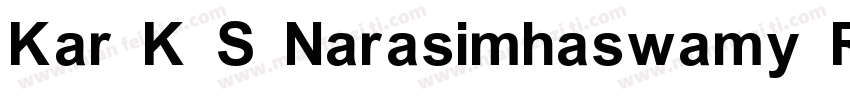 Kar K S Narasimhaswamy Regular字体转换